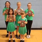 The Hot Steps Dance Academy pupils were presented with their achievement shields at a fundraising event in Royston