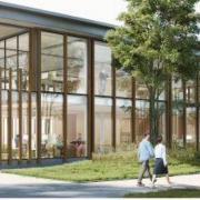 Artist's impression of the new civic hub for Cambridgeshire County Council at Alconbury Weald built at a cost of £18m. .