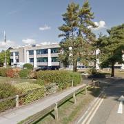 Cambridgeshire police headquarters in Huntingdon. An officer is facing allegations of gross misconduct, at a three-day hearing.