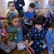 Litlington pre-schoolers on Pyjamarama Day for BookTrust