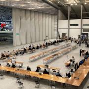 Counting is under way for the South Cambs District Council by-election and Cambs County Council election at IWM Duxford