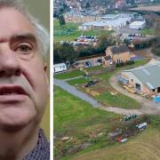 Revealed for the first time: Pressure put on farms estate at county council to award tenancy of Manor Farm (right) to deputy council leader Roger Hickford (left) and his partner.