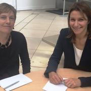 In 2017, SE Cambridgeshire MP Lucy Frazer (right) met with Connecting Cambridgeshire programme director, Noelle Godfrey, in Westminster.
