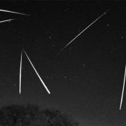 David Hatton's compilation image of meteors taken from his garden in Royston