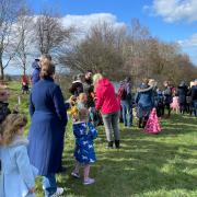 An easter egg hunt took place on Therfield Heath