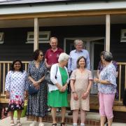 Councillors at the official opening of Therfield sports pavilion