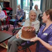 Audrey Varney celebrated her 101st birthday at Melbourn Springs Care Home