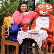 The Tiger Who Came To Tea at Foxton Scarecrow Festival last year