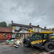Spar in Bassingbourn High Street was damaged in a ram raid