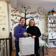 Emma Freeman received a hamper with treats from local businesses