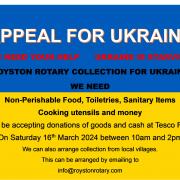 Royston Rotary Club is collecting for Ukraine