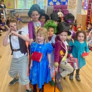 Therfield pupils dressed up for World Book Day