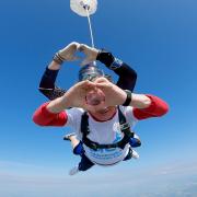 Martyn Grass on his tandem skydive