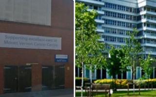 Mount Vernon Cancer Centre (left) is set to permanently close, with a satellite radiotherapy unit built at either Lister Hospital in Stevenage (right) or in Luton