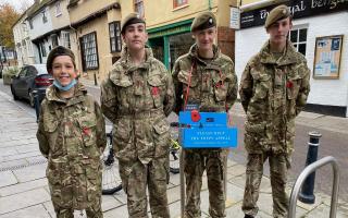 Royston Army Cadets helped collect for the Poppy Appeal ahead of Remembrance Sunday