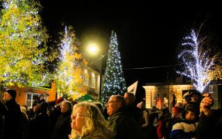 A record number of people turned out for Royston's Christmas lights switch-on