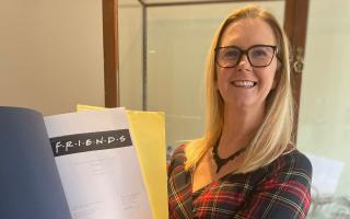 Amanda Butler, head of Hanson Ross, with the Friends scripts
